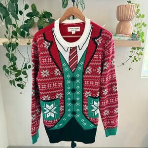 Novelty Christmas Sweater Men’s L Fair Isle Holiday Tacky Ugly Festive
